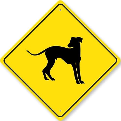 Italiano Greyhound Dog Metal Sign Kennel Breed Canine K9 Paw Animal Pet Owner