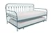 Novogratz Bright Pop Metal Daybed with Roll Out Trundle - Chic, Stylish, Space-Saving Design - Includes Sturdy Steel Slats