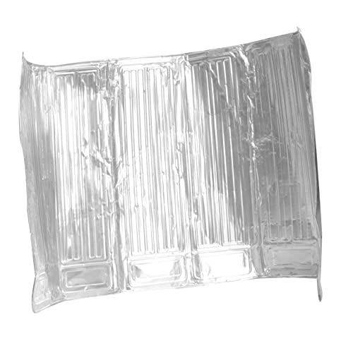 OUNONA 1pc Aluminum Foil Kitchen Oil Splatter Guard Heat Insulation Damper Splash Oil Screen for Induction and Gas Stoves and Easy to Clean Silver