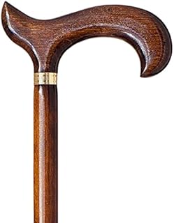 Support Walking Stick Made of Wood, Dark Brown 92 cm, Very Sturdy. (612) Walking Stick for Elderly, Elderly