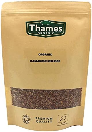 Organic Camargue Red Rice 1kg - Raw, Vegan, GMO-Free, High Fibre, Certified Organic - No Additives or Preservatives - Nutritious, Flavorful, and Sustainable - Thames Organic