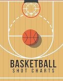 Basketball Shot Charts - Full Court - 200 Pages: Blank Game Shooting Tracker Scorebook