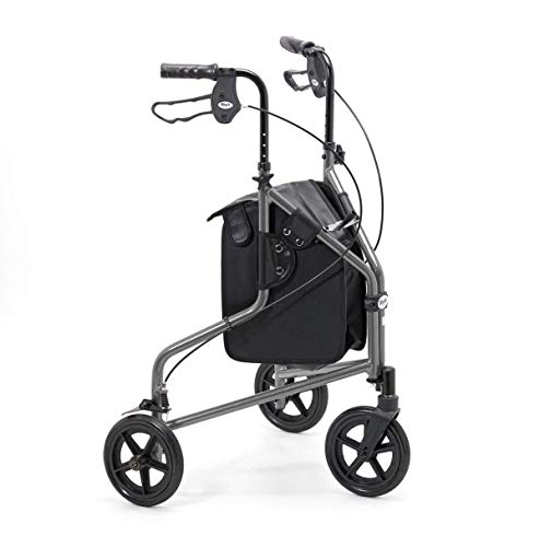 Price comparison product image Days Tri Wheel 3-Wheel Folding Mobility Walker,  Lightweight,  Carry-on Bag and Lockable Brakes,  Comfortable Mobility Aid for Elderly and Handicapped Users