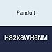 Panduit HS2X3WH6NM Solid Hinged Duct, PVC, No Mounting Holes, 2" x 3" x 6