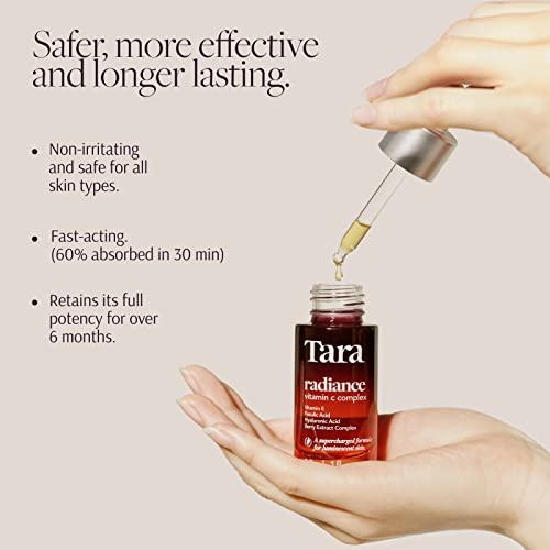 Tara Radiance Vitamin C Complex Serum. Cruelty-Free: Protect, Brighten And Tighten Skin With 4 Types Of Vitamin C, Hyaluronic And Ferulic Acids. Free From Parabens, Sulfates And Mineral Oils (1.7 Fl Oz) #TOP5