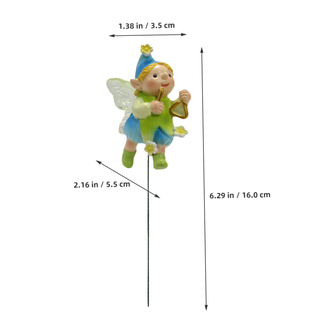 TOYANDONA 2 Sätze Teiliges Feenfiguren Resin Dekorative Gartenstecker Für Bonsai Und Blumentöpfe Feengarten Dekorationen 4 Stücke * 2