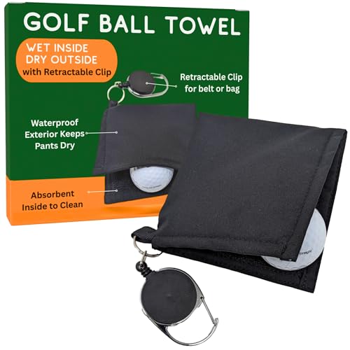 Waterproof Golf Ball Towel with Keychain