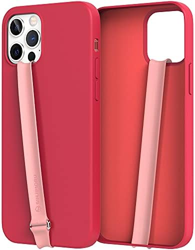Sinjimoru Stretching Silicone Phone Strap as Cell Phone Grip Holder, Reusable Slim Cell Phone Holder for Hand with Clip for Galaxy & iPhone Case. Sinji Finger Strap Clip Black 210