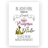 TypeStoff Kunstdruck, Poster mit Spruch - Frau - 