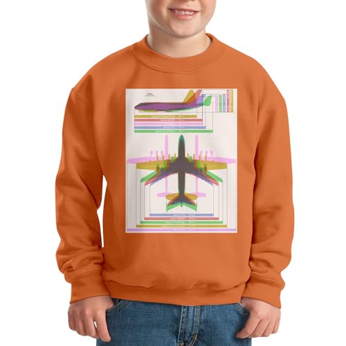 Sweatshirt enfant avion long courrier cargo en coton confortable