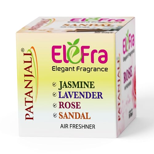 Image of Patanjali Elefra Elegeant Air Freshner, Long Lasting Fragrances: Jasmine, Lavender, Orchid, Rose Air Freshners, Best for bathroom, kitchen, bedroom,
