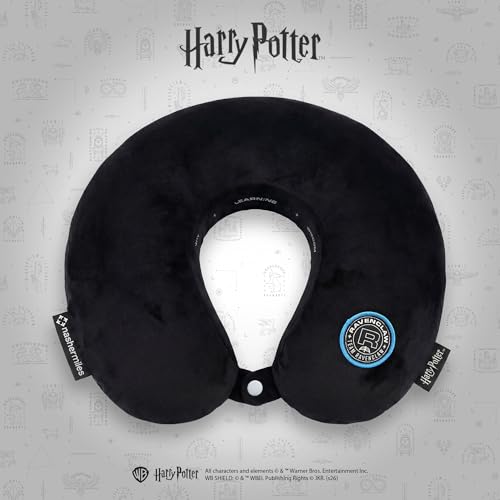 Image of Nasher Miles x Harry Potter Ravenclaw Memory Foam Neck Pillow for Travel, Removable Washable Polyester Cover with 360 Stable Neck Support (Black & Blue)