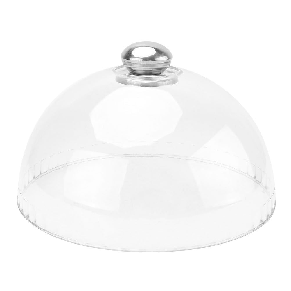Cabilock Lebensmittelabdeckung Aus Edelstahl Transparente Kuchenhaube Rund 19.50 X 19.50 X 9.00 Cm Für Kuchen Desserts Snacks Zum Sauber Abdecken Bei Haushalt Party Und Veranstaltungen