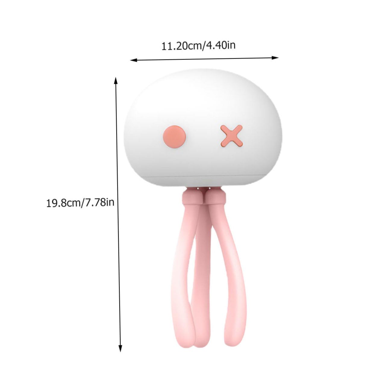 STOBOK Creative Jellyfish LED Night Light Portable Desktop Charging Lamp for Bedside Decor Modes for Adults Durable Silicone Cute Design for Peaceful Sleep