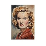 ZYGNBHL Actrice américaine Frances_Farmer (1) - Impressions sur toile - Peinture à l'huile - Sans cadre - 30,5 x 45,7 cm