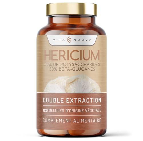 Hericium (Lion’s mane/Hydne hérisson) - 120 Capsules - 50% Polysa...