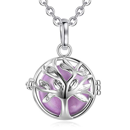 Eudora Harmony Ball Colgante el árbol de la vida, llamador de angeles embarazada, Collar Música Timbre Bell Mujeres Joyas El mejor Regalo para Niñas, Damas, Profesor, Madres y Hermanas