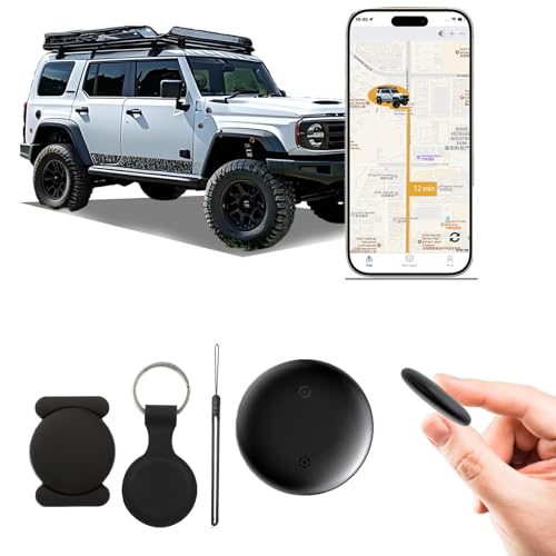 Android GPS Tracker for Vehicles – Work with Built-in APP Strong Magnetic, No Monthly Fee, Waterproof, 365-Day Battery, Mini & Hidden Vehicle Tracker (Black 1 set)