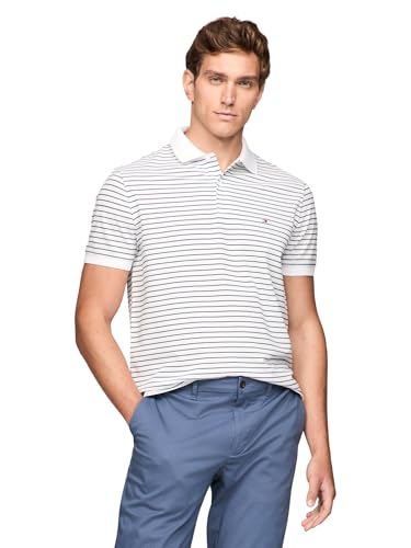 Tommy Hilfiger Men's Short Sleeve Casual Dri Polo Shirts in Regular Fit with Moisture Wicking and Stretch