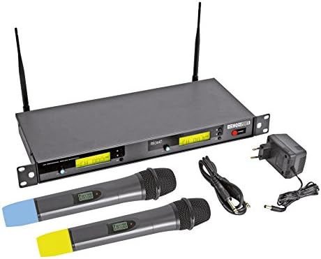 HQ Power MICW41 8-Channel Dual PLL Wireless UHF Microphone System with LCD Display