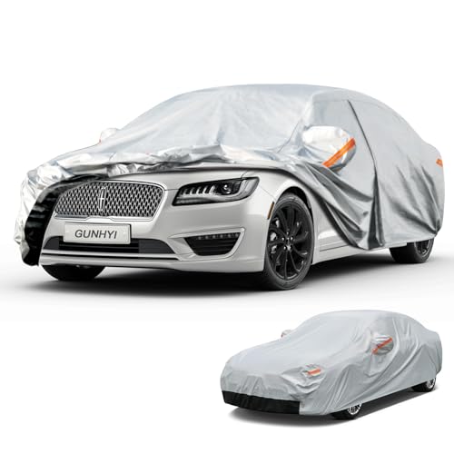 Image of GUNHYI 6 Layer Car Cover Custom Fit Lincoln MKZ (2006-2026) Waterproof All Weather, Heavy Duty Outdoor Snow Sun Rain Uv Protection (Ships from US Warehouse, Delivery 3-8 Days)