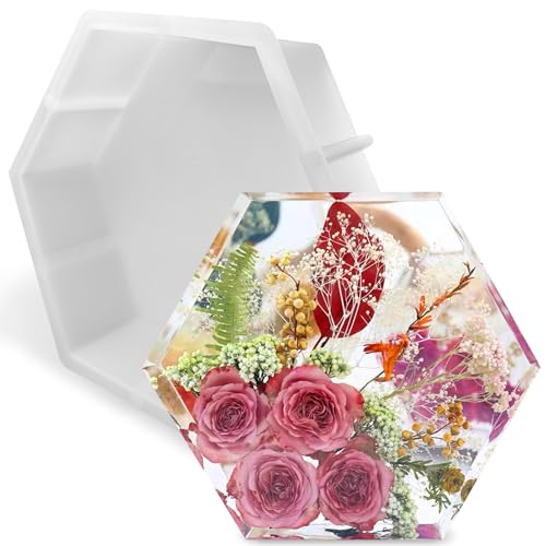 Lovesmile Hexagon Silikonform Epoxidharz Groß, 22.5cm Silikonform...