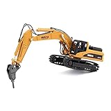 HuiNa 1/50 Scale Diecast Crawler Excavator Construction Vehicle Car Models Toys for Kids