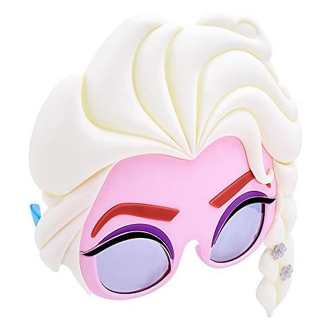 Sun-Staches Queen Elsa Official Frozen Sunglasses for Kids | Princess Costume Party Favors | One Size Fits Most Kids Cover