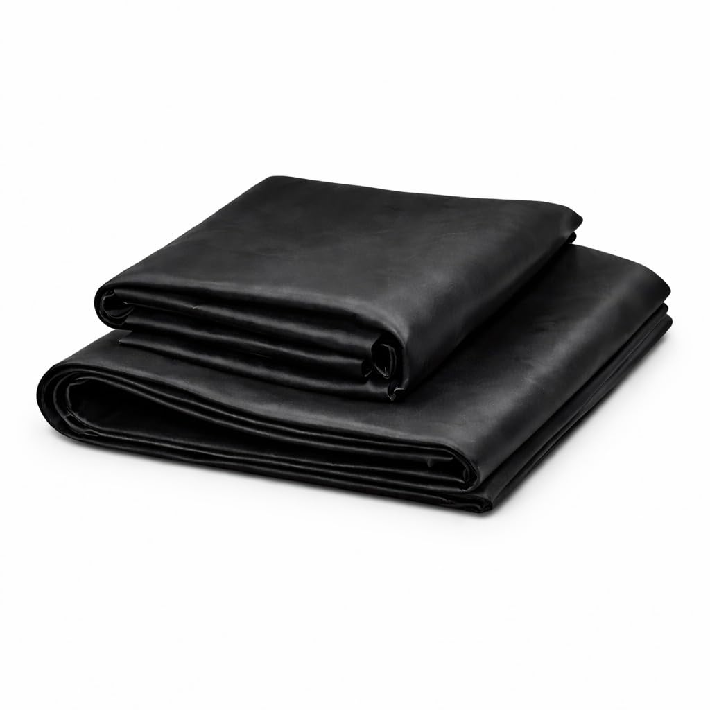 EPDM Pond Liner 1m x 1m 900gsm Rubber with 50gsm Black Underlay - Heavy Duty Fish Safe Waterproof Pond Membrane for Garden Ponds, Koi, Wildlife, Water Features, Landscaping - UV and Ozone Resistant