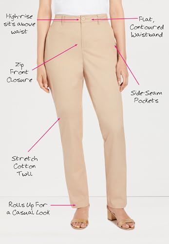 Jessica London Women's Plus Size Petite Stretch Cotton Chino Straight Leg Pant2