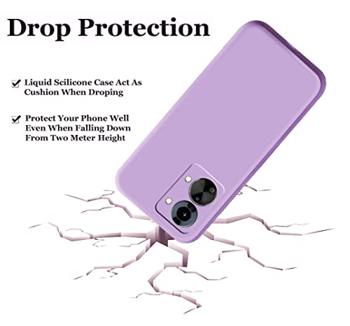 Image of A rtistque Liquid Silicone Flexible with Camera Protection Soft Back Cover Case for OnePlus Nord 2T 5G - Purple