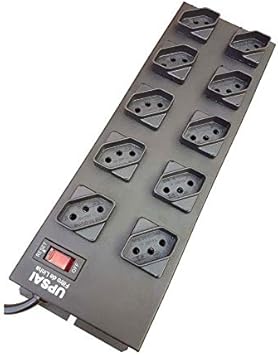 Filtro De Linha Régua Extensão 10 Tomadas Espaçadas Cabo 3 metros Preto Metálico Circuit Breaker Upsai Menor preço em Filtro De Linha Régua Extensão 10 Tomadas Espaçadas Cabo 3 metros Preto Metálico Circuit Breaker Upsai