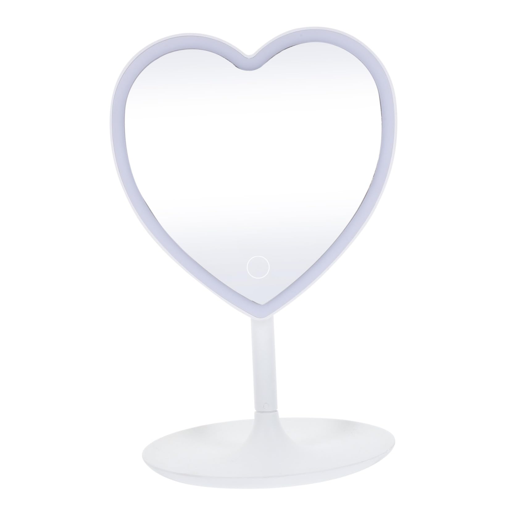 Miroir LED rechargeable TOYANDONA portable en cœur avec batterie de 800mAh