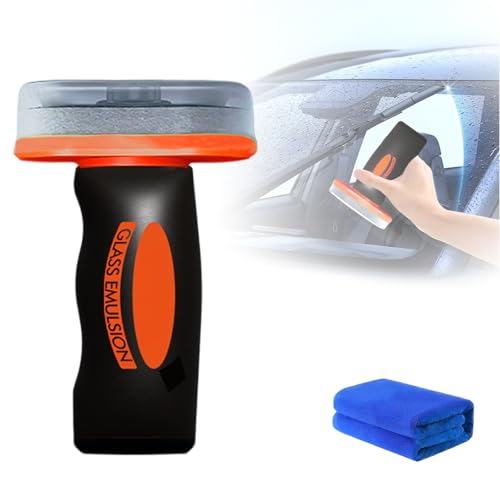 Limpiador de Cristales, Limpiador de Emulsión para Cristales, Loción Removedora de Aceite para Parabrisas y Ventanas de Automóvil, Alta Eficacia y Larga Duración (1, Black)