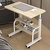 Amazon.com: Goodliest Adjustable Height Mobile Computer Desk for Small ...
