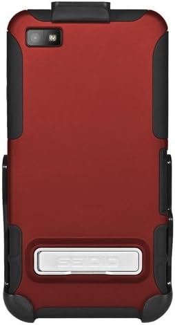 Seidio BD2-HK3BBZ10K-GR DILEX Case with Metal Kickstand and Holster Combo for use with BlackBerry Z10 - Garnet Red