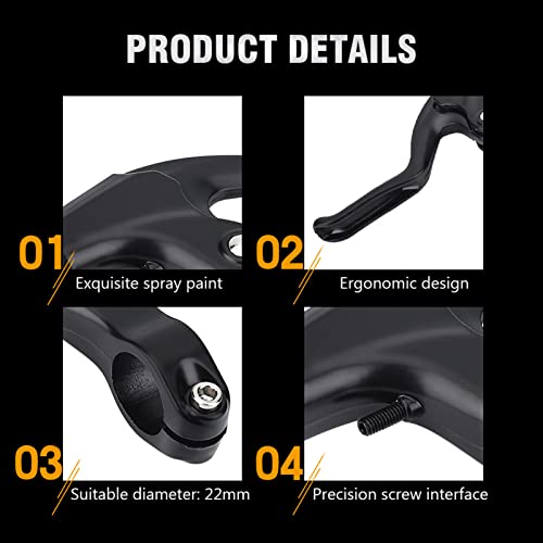 Set Di 2 Leve Freno Per Bici In Lega Di Alluminio – 22 Mm, Colore Rosso, Per Mountain Bike E Pieghevoli, Leggere E Resistenti