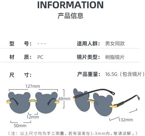 Children's Glasses Sunglasses UV Resistant Fashionable and Cute for Boys and Girls Cartoon Ears Sunglasses - Image 2