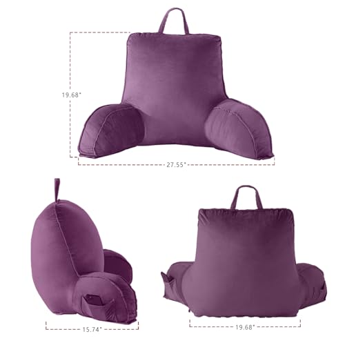 Bahetonchun Bed Reading Pillow, Lying or Sitting Up, Back Pillow with Hand Support, for Bed/Sofa/Seat Reading, Mobile Phone, Gaming, TV Watching and Relaxing - Thumbnail 5