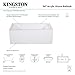 Kingston Brass Aqua Eden VTAP543022L 54-Inch Acrylic Alcove Tub with Left Hand Drain, White