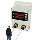 WLSYX Contapersone per Linea di Produzione, Contatore Digitale a LED con 2 Sensori, Intervallo di Conteggio 0~999999 E Funzione di Memoria allo Spegnimento, Precisione Superiore al 98%, per Negozi