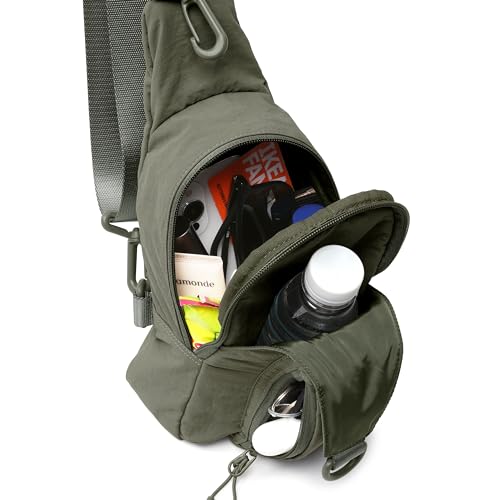 Image of ODODOS Sling Bag with Adjustable Straps Crossbody Chest Bag Lightweight Backpack for Casual Traveling Hiking