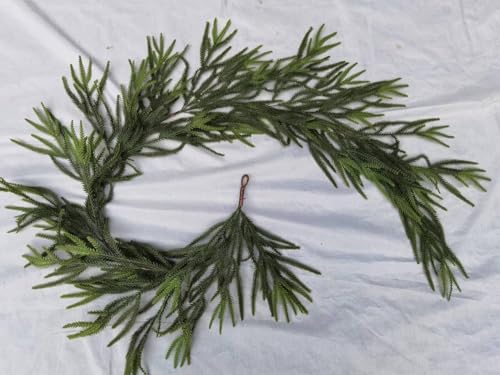 6ft-Norfolk-Pine-Garlands-Real-Touch-Winter-Pine-Garland-Artificial-Nature-Touch-Greenery-Garland-for-TableMantle-Wall-Indoor-Outdoor-Christmas-Decorations