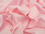 Tela de popelín de polialgodón, color rosa claro, rosa azucar, rosa, liso, color liso, para vestir, ropa, artesanías, manualidades, bebé, rosa, rosa