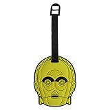 [ハピタス] ダイカットラゲージタグ 豊富なデザイン 8 cm 0.05kg SW22-ビッグC-3PO