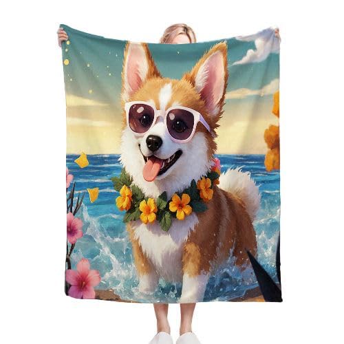Vorezytaz Mantas Cama 180-240x260 cm - Animal Corgi, Estampado Ecológico, Dimensiones Generosas, Familias Numerosas, Salones Espaciosos, Alfombras de Juego | 240x260 cm_910