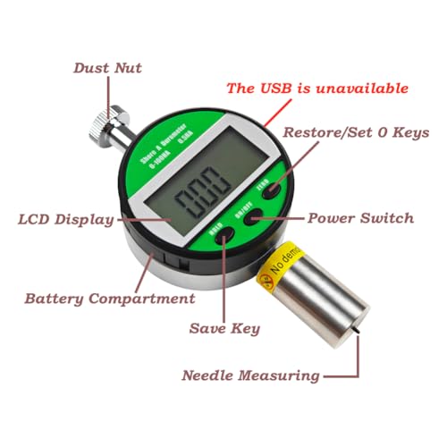 Image of Shore Durometer A with Stand Digtal Shore Hardness Tester Meter Shore A Durometer Rubber Tester