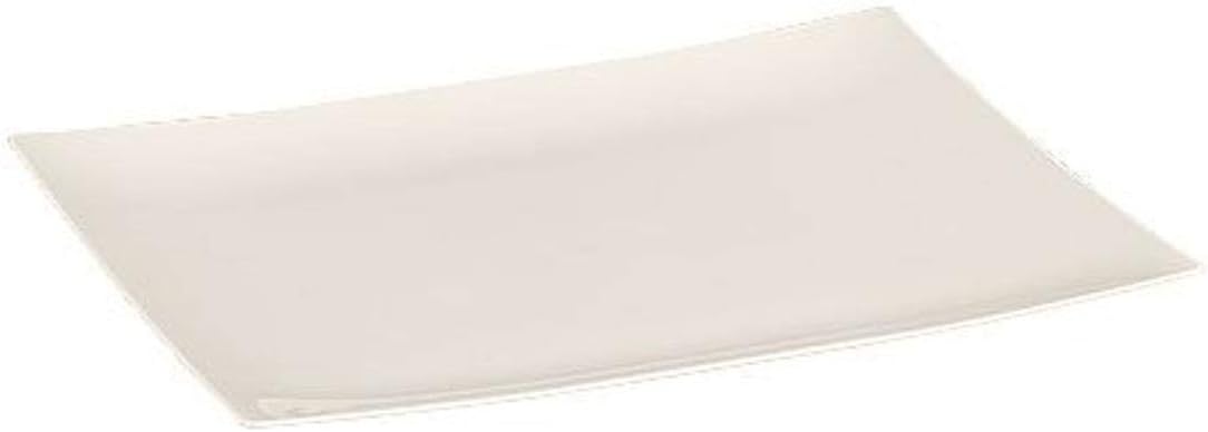 Lillian 7 x 5.63 x 1 inches Rectangular Plastic Plates, 10 Count, Sahara, 35670