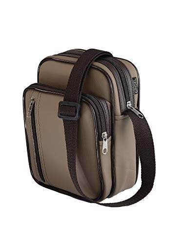 Bolsa Shoulder Bag Pochete Transversal Impermeável (Marrom-Claro)