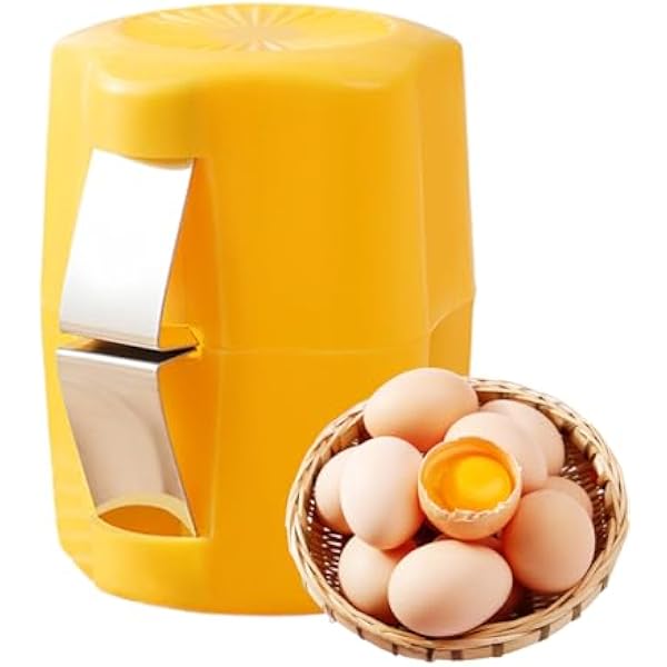 Egg Breaking Cutter Device - Portable Kitchen Helper for Fast Prep | Metal Alloy Body with Controlled Design, Press Shell Splitter, Compact Cooking Tool for Bakers Chefs